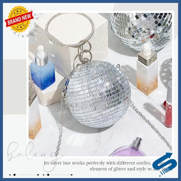 Sparkling Rhinestone Evening Clutch Bag Compact 4.92 Inch Party Accessory